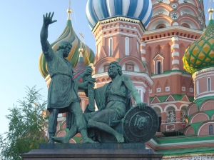 Minin and Pozharsky Statue in front of St. Basil's Cathedral, Moscow (Kotomka)