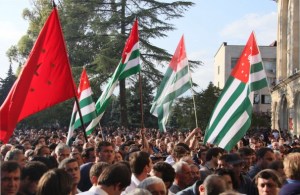 Protests in Sukhumi (AFP / Getty Images / Ibragim Chkaduaibragim Chkadua)
