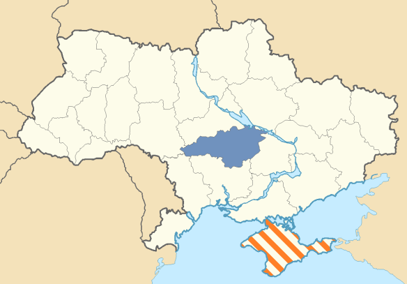 Location of the Kirovograd Oblast in Ukraine