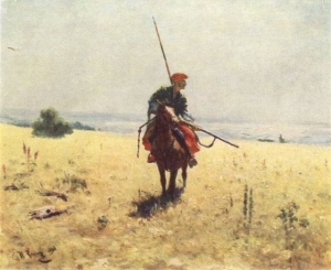 Cossack on the Steppe, Ilya Repin, 1890