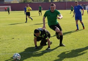 Georgian Prime Minister Garibashvili in a football friendly between Georgia and South Ossetia. (InterPress News Agency)
